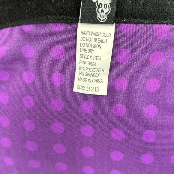 Hot Topic Black and Purple Corset with Heart Cutout Size 32B - Picture 9 of 11
